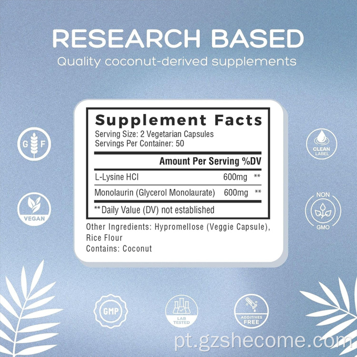 Novas cápsulas de L-lisina com monolaurina